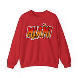 Miami "Heat Wave" Retro Basketball Crewneck Sweatshirt